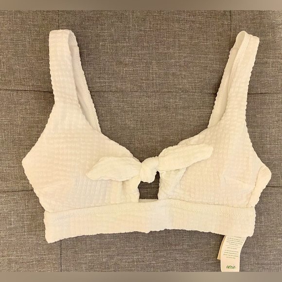 NWT Aerie Jacquard Wide Strap Scoop Bikini Top - Picture 1 of 4